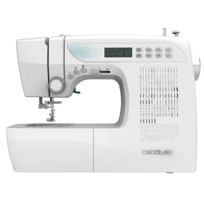 Cecotec Machine à coudre électronique BelleCouture 21500. Machine à coudre avec 215 points écran LCD bras libre enfilage et