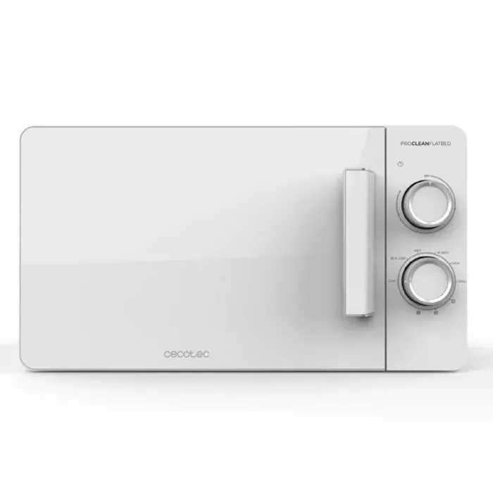 Cecotec Micro-ondes Avec Gril Proclean 3120 Flatbed. Capacité 20L 700W 6 niveaux gril de 800W porte FullWhite cuisson