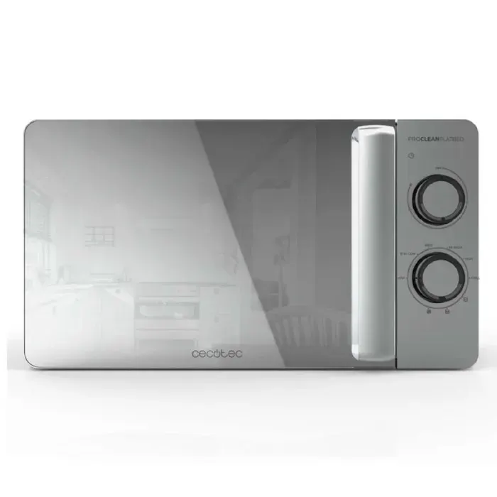 Cecotec Micro-ondes Avec Gril Proclean 3160 Flatbed Mirror. Capacité 20L 700W 6 niveaux gril de 800W design miroir et