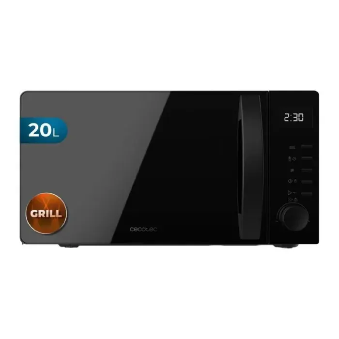 Cecotec Micro-ondes avec Grill Proclean 5105 Black. 700W 20L Technologie 3DWave Grill 5 Niveaux de Puissance Minuterie 30