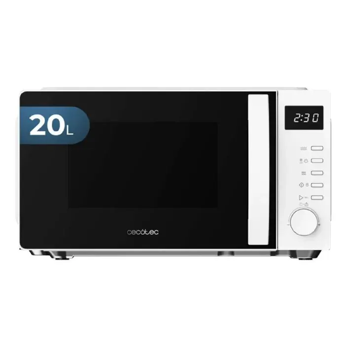 Cecotec Micro-ondes Digital Proclean 5005 White. 700W 20L Technologie 3DWave 5 Niveaux de Puissance Minuterie 30 Min