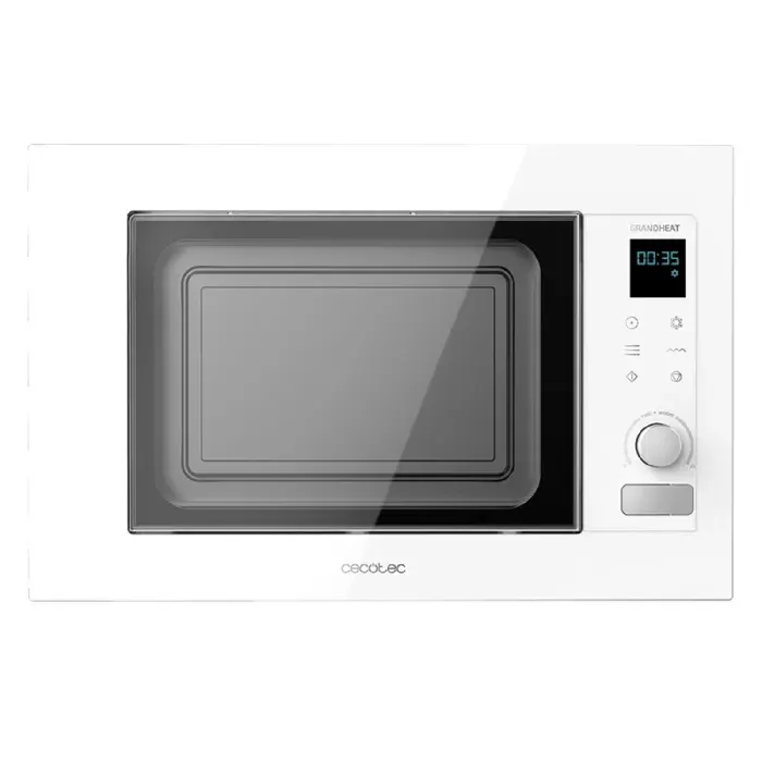 Cecotec Micro-Ondes Encastrable avec Grill Grandheat 2090 Encastrable Touch White 1200 W 21 Litre Numérique Tactile