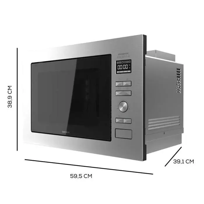 Cecotec Micro-ondes GrandHeat 2590 Built-In Steel Black