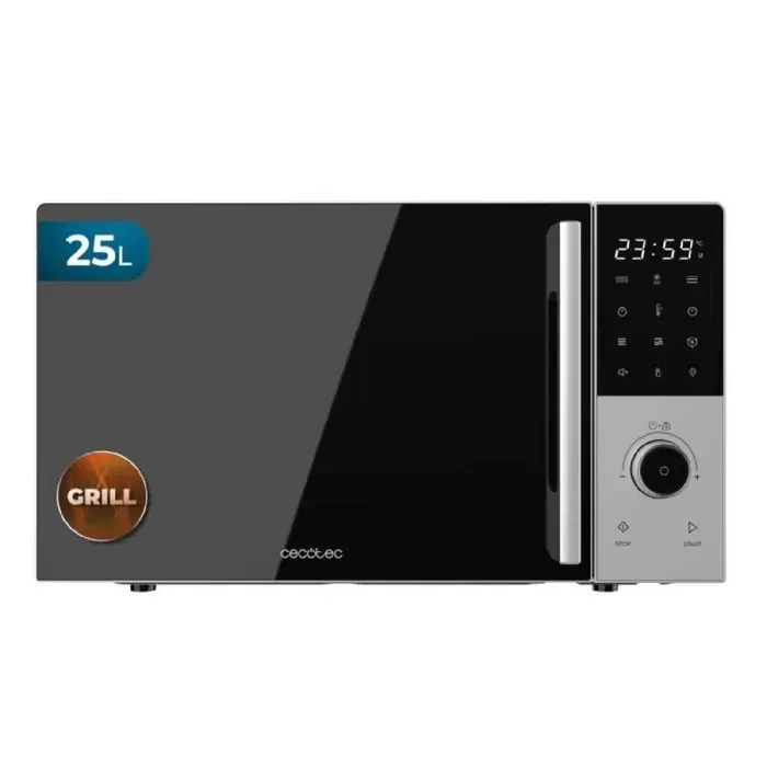 Cecotec Micro-ondes Numérique avec Grill 25L Proclean 2500. 850W Grill 1200W Convection 2200W 8 Programmes 5 Niveaux de