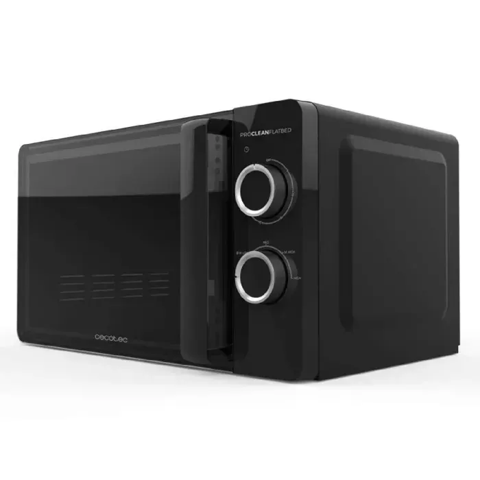 Cecotec Micro-ondes Proclean 3030 Flatbed. Capacité 20L 700W 6 niveaux gril halogène de 800W design compact avec porte
