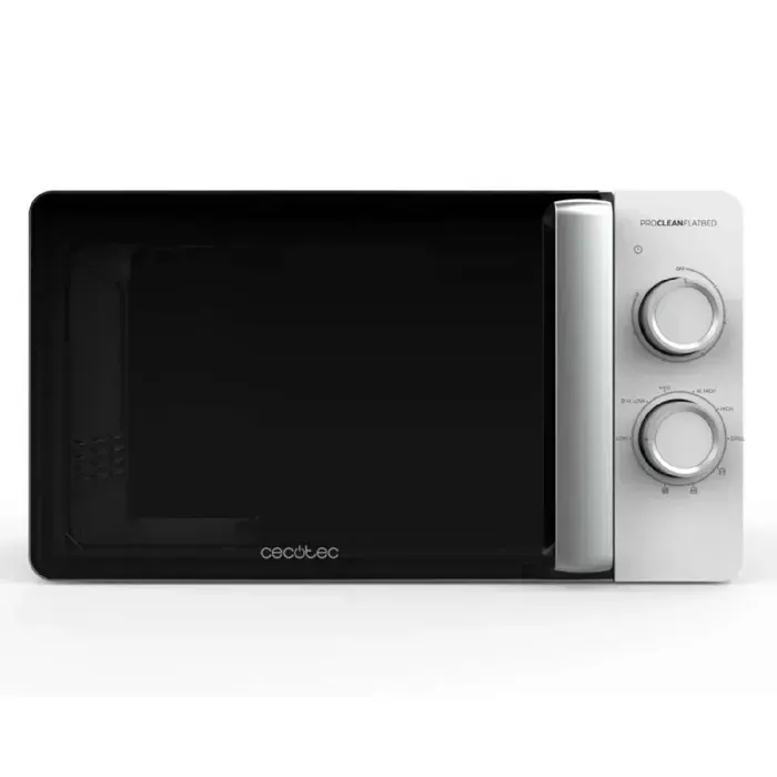 Cecotec Micro-ondes Proclean 3110 Flatbed. Capacité 20L 700W 6 niveaux ajustables grille de 800W cavité plate pour grands