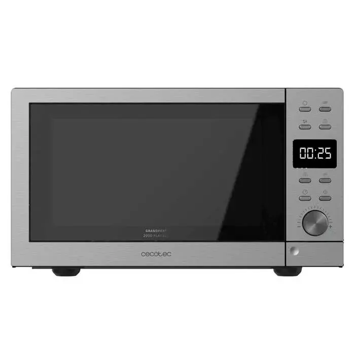 Cecotec Micro-ondes sans plaque Digital GrandHeat 2000 Flatbed Steel. 700 W capacité de 20 litres 8 fonctions préréglées