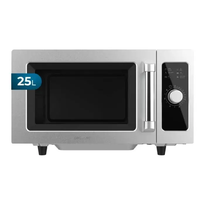Cecotec Micro-ondes sans Plateau Professionnel - 25L - FlatPro 2500. 1000W Magnétron Commande Mécanique Minuterie 60min