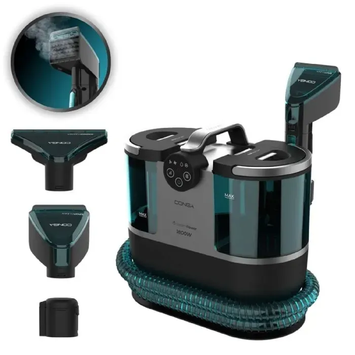 Cecotec Nettoyeur Aspirateur de Tapisseries et Moquettes avec Câble Conga 7000 Carpet&Spot Clean Steam Max. 1700W Vapeur