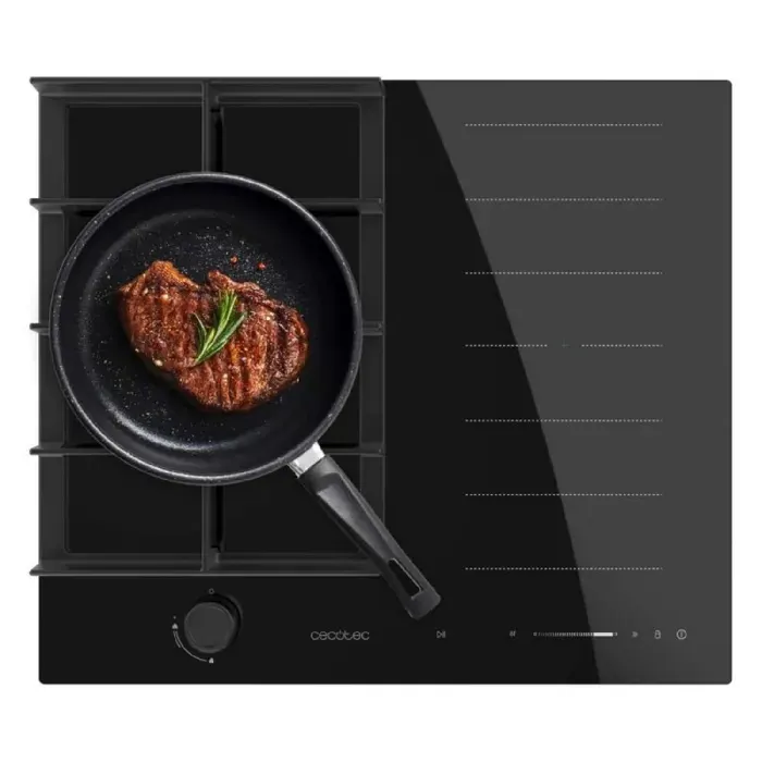 Cecotec Plaque de Cuisson à Induction et à Gaz Bolero Squad Gi 3500 Hybrid Fullflex 34 Kw 9 Vitesses Fonctions Booster