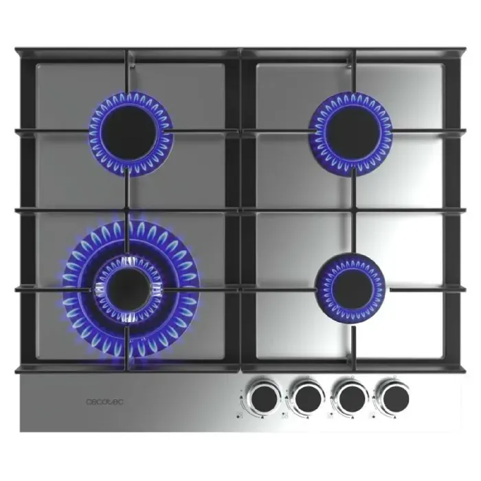 Cecotec Plaque de cuisson au gaz 4 foyers Bolero Squad G 4400F Inox