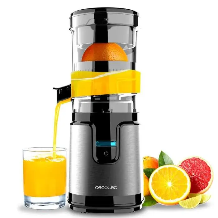 Cecotec Presse-Agrumes Électrique Essential TowerAdjust Easy Steel. Presse-Agrumes 140W 035L sans BPA Anti-Gouttes