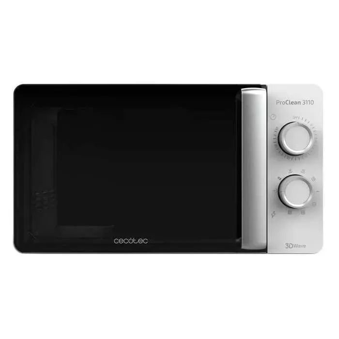 Cecotec ProClean 3110 - Micro-ondes de 20 litres de capacité. Intérieur émaillé Ready2Clean qui ne retient pas la saleté pour un net