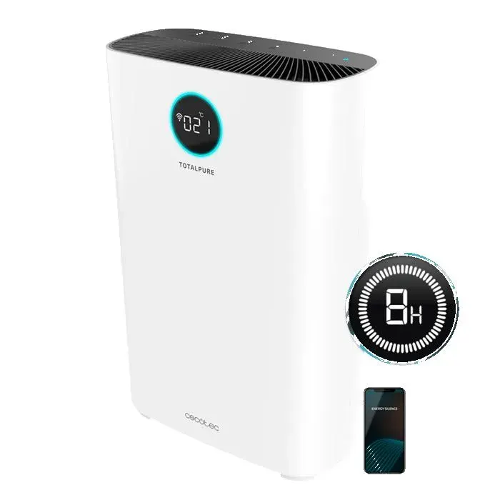 Cecotec Purificateur d’air TotalPure 5000 Connected. CADR 400 couverture 130 m³ écran LED contrôle Wi‑Fi