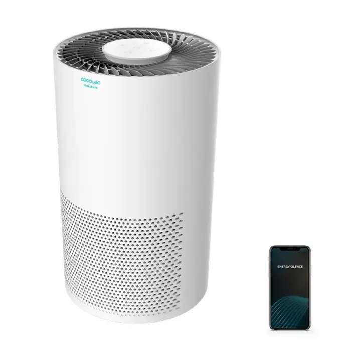 Cecotec Purificateur dair TotalPure 2000 Connected. 50 W à faible Consommation 160 CADR 3 Étapes de filtrage Contrôle via