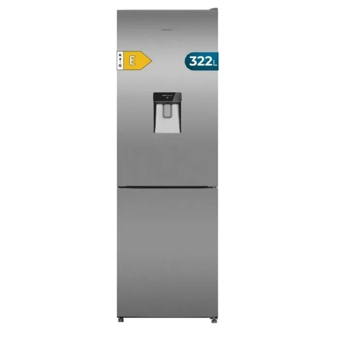 Cecotec Réfrigérateur Combiné Total No Frost de 322L Bolero CoolMarket Combi 322i WD Inox E. 1855 cm de Hauteur 59