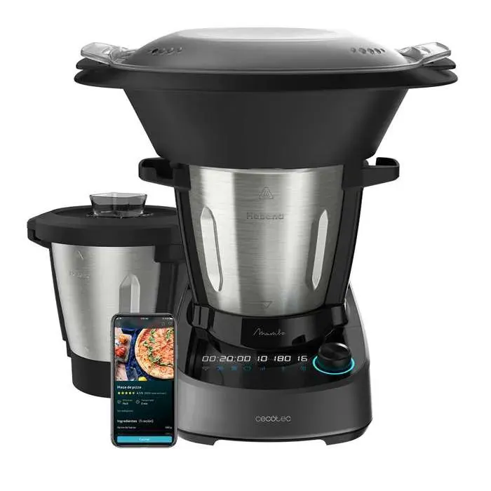 Cecotec Robot de cuisine multifonction Mambo 11090 Havane. 1600 W 37 fonctions APP Balance Pichet anti-adhésif Havane et