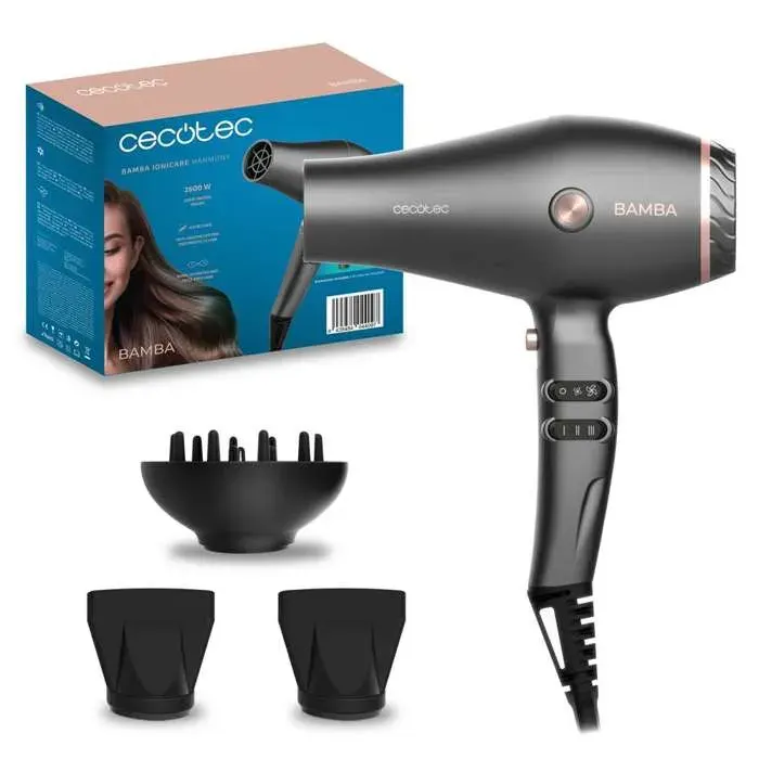 Cecotec Sèche-cheveux Bamba IoniCare Harmony 2600 W Réglage de la température et de la vitesse Technologie HairCare