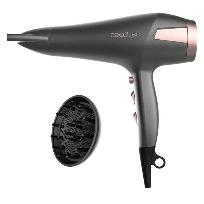 Cecotec Sèche-cheveux Bamba IoniCare Radiance. 2500W avec moteur DC technologie ionique et grand débit dair 2 vitesses et 3