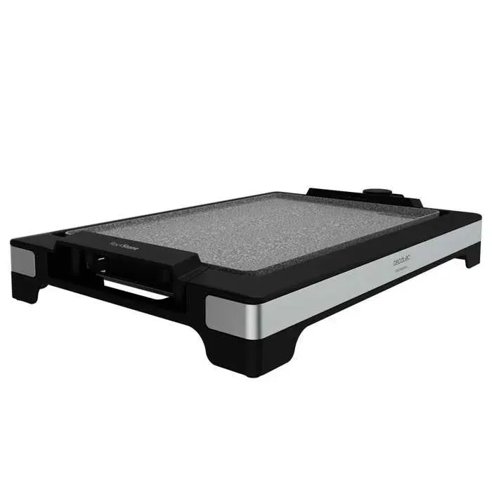 Cecotec Tasty & Grill 2000 Plancha électrique en acier inoxydable 2000 W plaque RockStone antiadhésive thermostat réglable