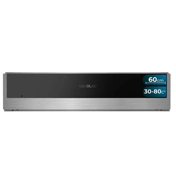 Cecotec Tiroir Chauffe Bolero Hexa WD Edge Chauffe-Vaisselle encastrable 60 cm Puissance maximale 470 W Température réglable — coloris Noire