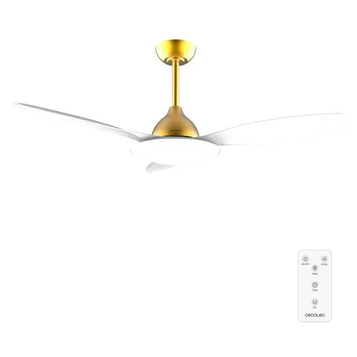 Cecotec - Ventilateur de Plafond avec Lumière EnergySilence 4800 Light GoldWhite - 36 W Diamètre 122 cm LED 36 W et