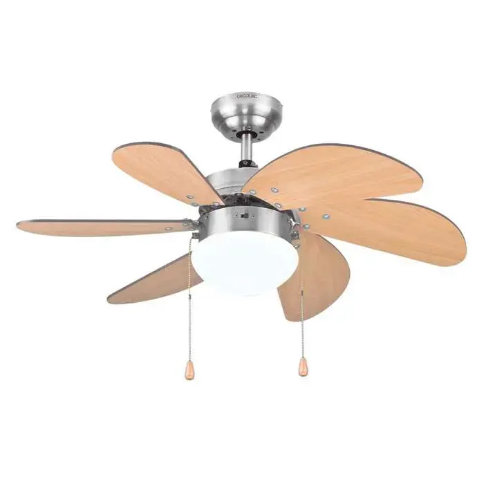 Cecotec Ventilateur de Plafond avec Lumière EnergySilence Aero 350 50 W Basse Consommation Diamètre 81 cm 6 Pales