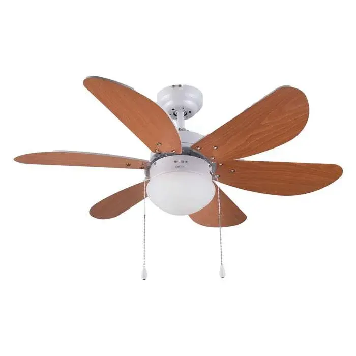 Cecotec Ventilateur de Plafond avec Lumière EnergySilence Aero 360. 50 W Faible Consommation Diamètre de 91 cm 6 Pales