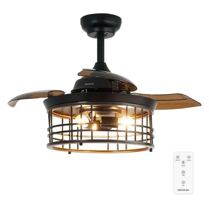 Cecotec Ventilateur de plafond avec lumière EnergySilence Aero 3600 Invisible Metalic Style