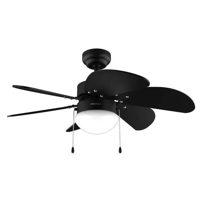 Cecotec - Ventilateur de Plafond avec Lumière EnergySilence Aero 3600 Vision Full Black - 50 W Diamètre 91 cm Ampoule non