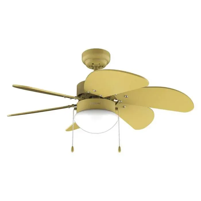 Cecotec Ventilateur de Plafond Avec Lumière EnergySilence Aero 3600 Vision Full Yellow. 50 W Diamètre 91 cm Ampoule non