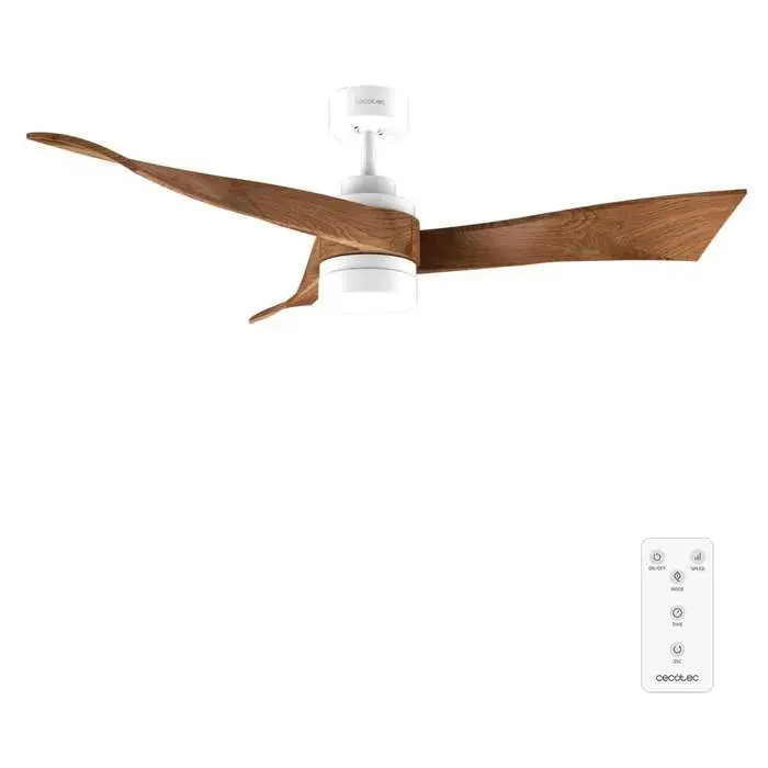 Cecotec - Ventilateur de Plafond avec Lumière EnergySilence Aero 5280 DarkWood - 40 W Diamètre 132 cm LED 18 W et