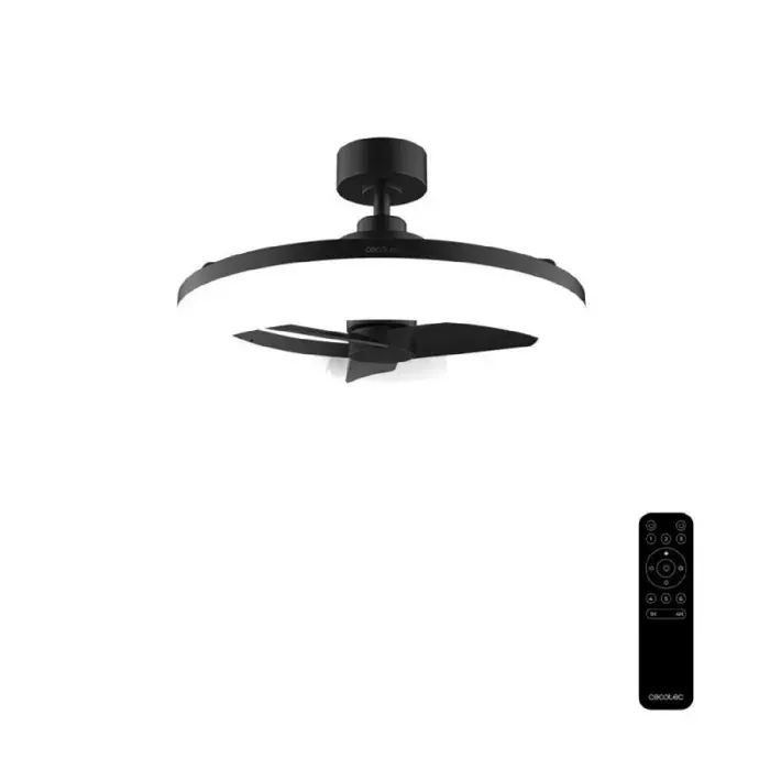 Cecotec Ventilateur de Plafond avec Lumière EnergySilence LampAero 770 LightDesign. 25W Moteur DC 3 Pales Lumière LED