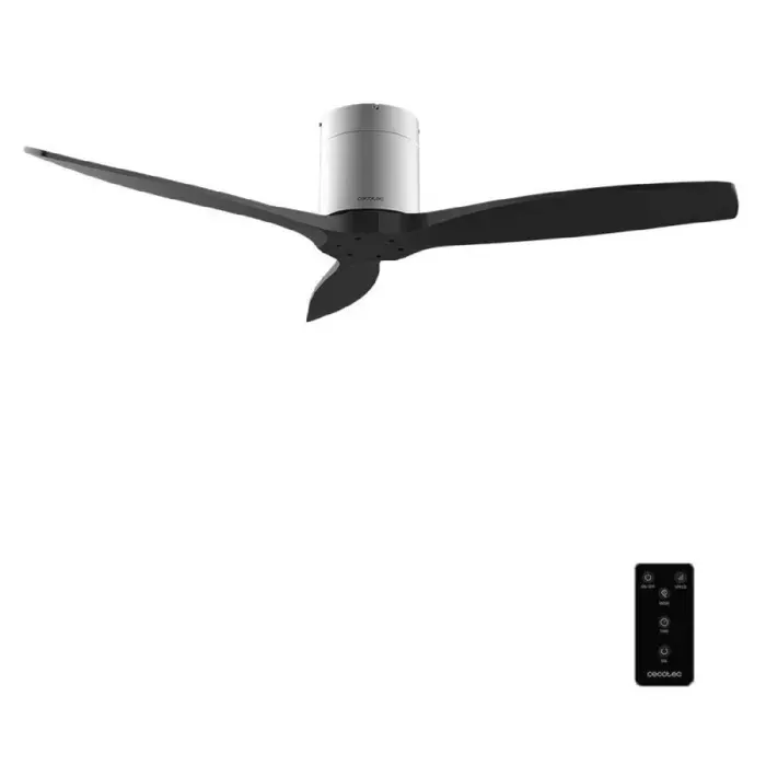 Cecotec Ventilateur de Plafond avec Télécommande de 52 EnergySilence Aero 5400 Classic Iron&Black. Moteur DC 40W 3 Pales