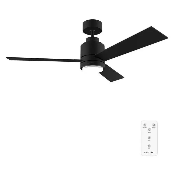 Cecotec Ventilateur de Plafond Energysilence Aero 4850 Style Black 30 W Diamètre 48 3 Lames Télécommande Moteur DC