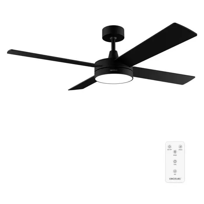 Cecotec Ventilateur de Plafond EnergySilence Aero 5200 Line Télécommande Minuterie Éclairage LED 60 W Moteur en Cuivre