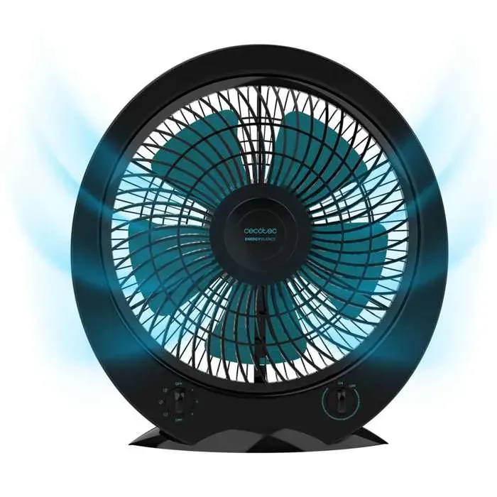 Cecotec - Ventilateur de Sol EnergySilence 4500 Power Box Black - 45 W Diamètre 30 cm 5 Pales 3 Vitesses et Minuterie