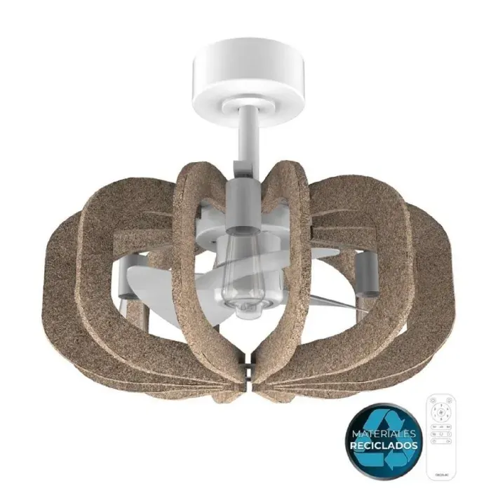 Cecotec Ventilateur Plafond avec Lumière et 3 Pales Rétractables EnergySilence Aero 100 EcoGreen. 10W Moteur DC Diamètre 20