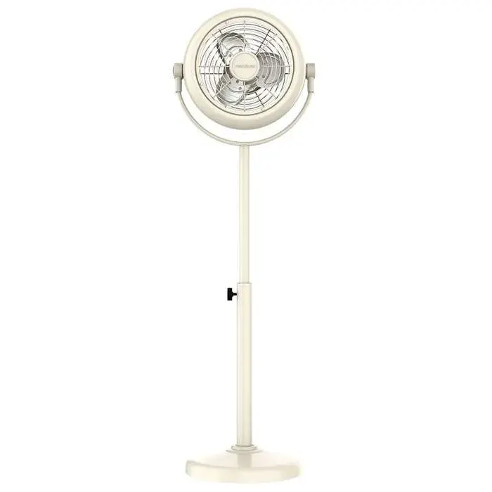 Cecotec - Ventilateur sur Pied EnergySilence 250 ClassicStyle Beige - 25 W Diamètre 25 cm 3 Pales et Hauteur Réglable