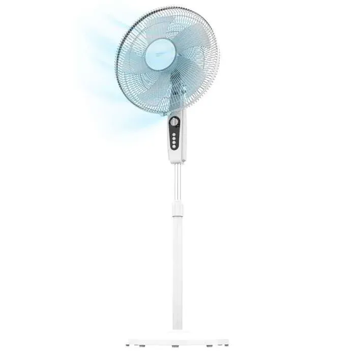 Cecotec Ventilateur sur pied EnergySilence 515 MaxFlow White. 45 W diamètre de 16 pouces 5 pales et minuterie de 1 h