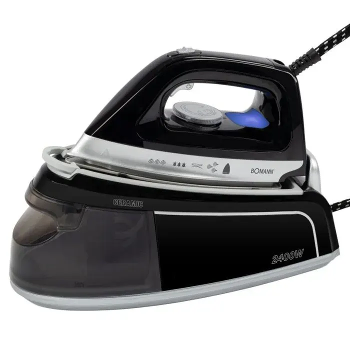 Centrale vapeur avec semelle en céramique 35 Bar Noir Bomann DBS6034CB-Noir