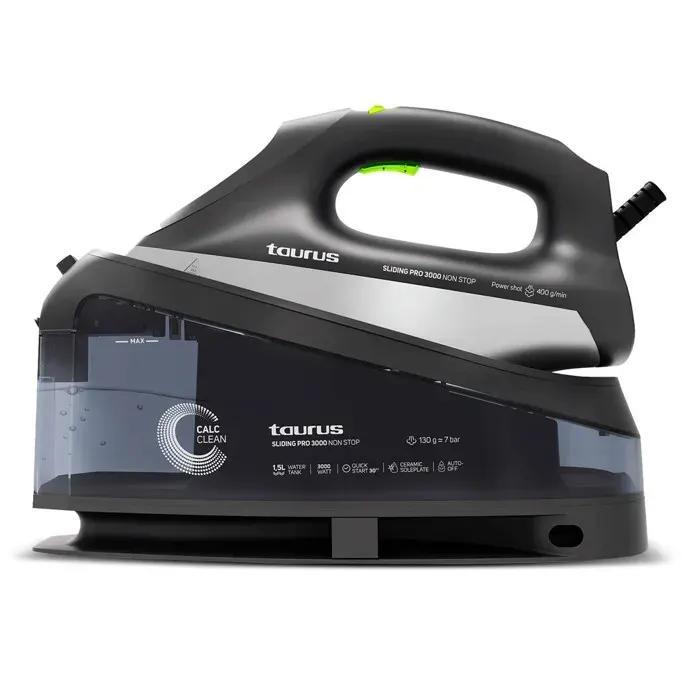 Centrale vapeur Taurus SLIDING PRO 3000 NON STOP de 3000W chauffe en 30s réservoir de 15L vapeur continue de 130g/min