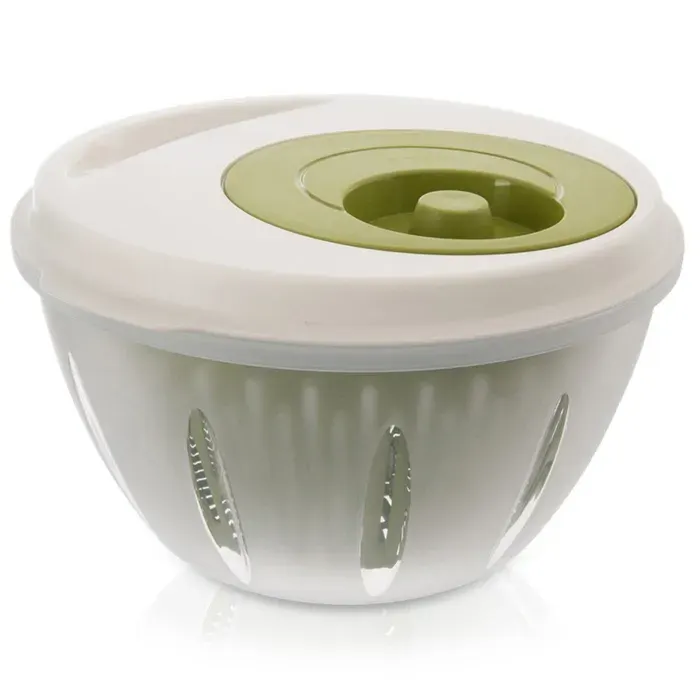Centrifugeuse à Salade VILDE - Séchage Rapide et Polyvalent - 26x255x145 cm - Transparent/Vert
