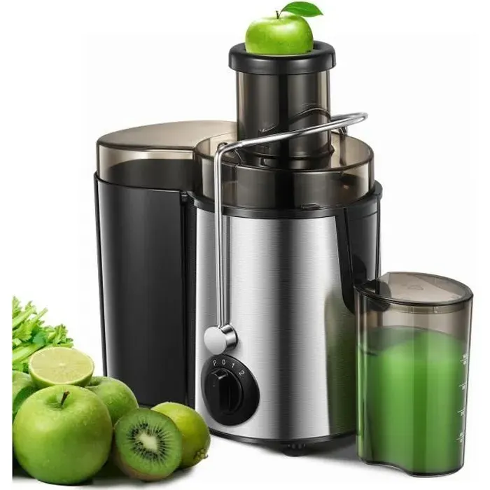 Centrifugeuse - Extracteur de Jus - Fruits et Légumes - 3 Vitesses - Design Anti-goutte - FOHERE