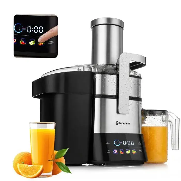 Centrifugeuse Extracteur de Jus Lehmann Nectar - 1000W - 6 Vitesses + 3 Programmes - Jus 1 L - Pulpe 2 L - 12000 tr/min