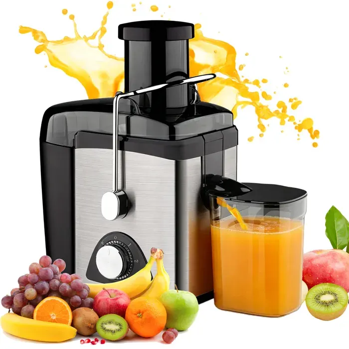 centrifugeuse presse-agrumes électrique pour fruits extracteur de jus automatique facile à nettoyer en acier inoxydable 800w