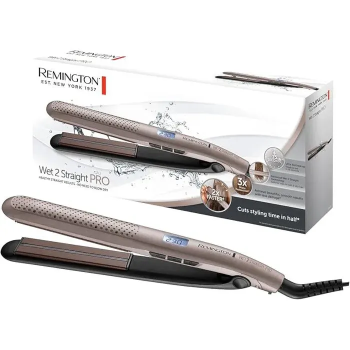 Ceramic Straightener S7970 [Smoothing on Wet or Dry Hair] Wet2Straight Pro (Smooths &amp Dries at the Same couleurs m FER A FRISER