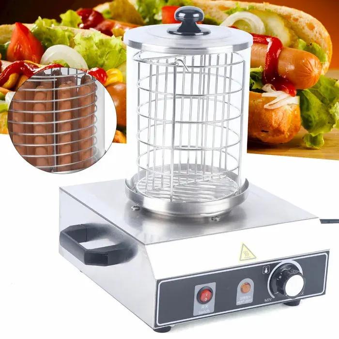 Chauffage pour Hot Dog - Machines de Chauffage Pour Chauffer et Garder au Chaud les Hot Dogs Saucisses - MACHINE A HOT DOG