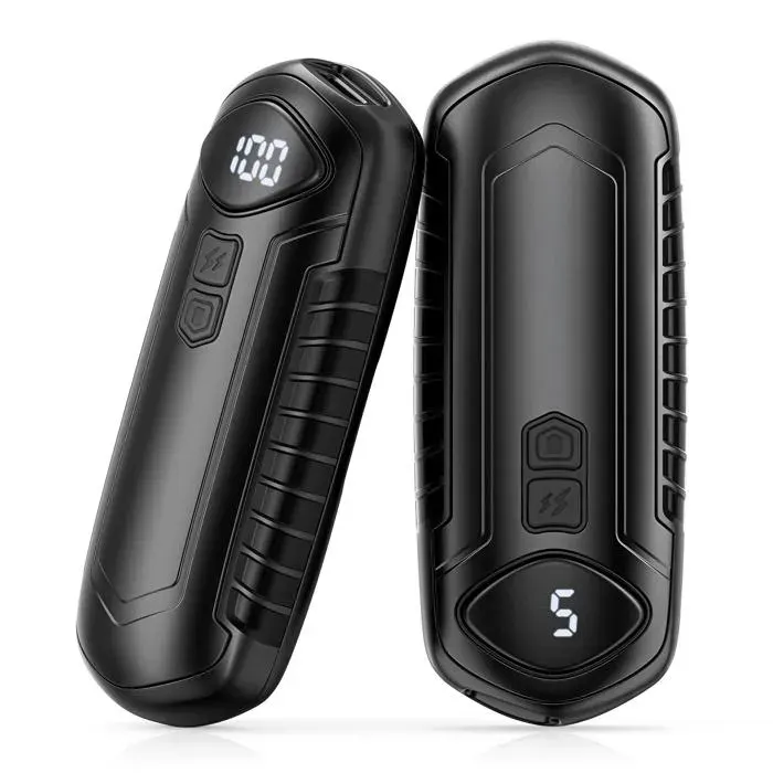 Chauffe-mains électriques rechargeables 2 pièces USB-C 6000mAh 5 niveaux chauffage rapide 2s 20h