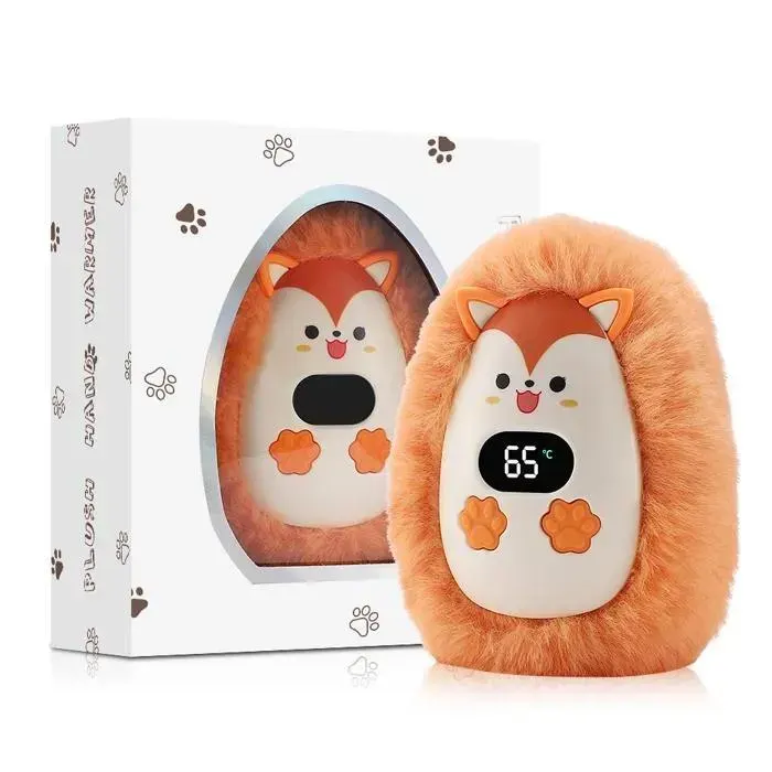 Chauffe-mains rechargeable - 3 modes - 6 heures de chauffage continu - Cadeau idéal pour lhiver - Forme Shiba Inu